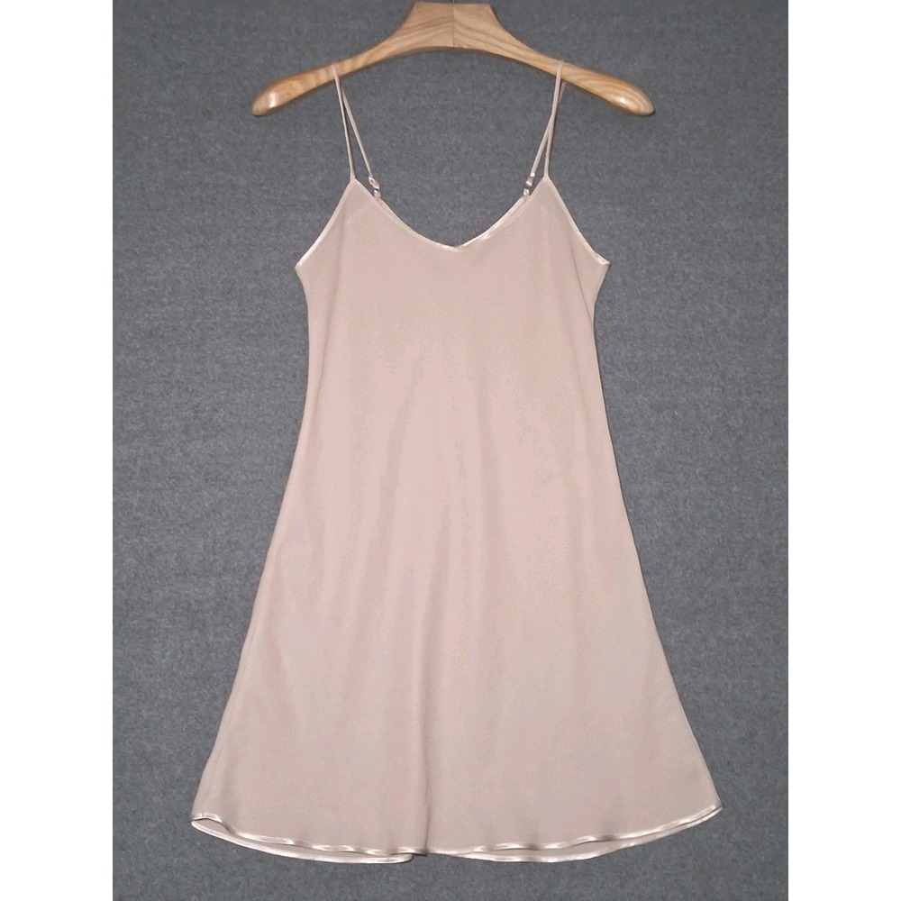 Farr West Vintage Mini Slip Lingerie Camisole Sheer Tan Made in USA Size 36